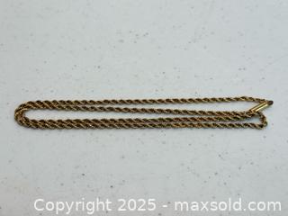 MaxSold Auction: Vintage 15K Gold Rope Chain Necklace  - Toronto (Ontario, Canada) PARTNER MANAGED Estate Sale Online Auction - Merton Street