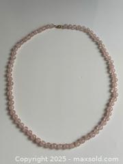 MaxSold Auction: Vintage Beaded Rose Quartz Necklace with Gold Tone Clasp - Toronto (Ontario, Canada) PARTNER MANAGED Estate Sale Online Auction - Merton Street