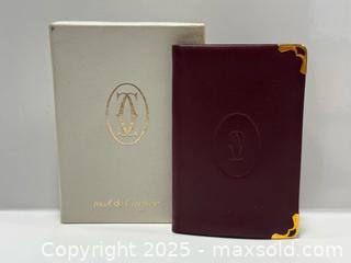 MaxSold Auction: Vintage Cartier Must de Cartier Address Book in Burgundy Leather in Original Box - Toronto (Ontario, Canada) PARTNER MANAGED Estate Sale Online Auction - Merton Street