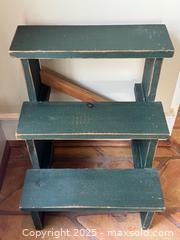 MaxSold Auction: Vintage Dark Green Wooden Step Stool - Toronto (Ontario, Canada) PARTNER MANAGED Estate Sale Online Auction - Merton Street