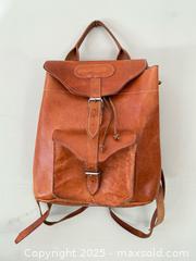 MaxSold Auction: Vintage Handmade Tan Leather Backpack  - Toronto (Ontario, Canada) PARTNER MANAGED Estate Sale Online Auction - Merton Street