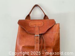 MaxSold Auction: Vintage Handmade Tan Leather Backpack  - Toronto (Ontario, Canada) PARTNER MANAGED Estate Sale Online Auction - Merton Street