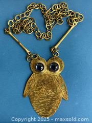MaxSold Auction: Vintage Rafael Canadian Designer Signed Brass Owl Pendant Necklace - Toronto (Ontario, Canada) PARTNER MANAGED Estate Sale Online Auction - Merton Street