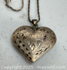 MaxSold Auction: Vintage Sterling Necklace + Heart Pendant  - Toronto (Ontario, Canada) PARTNER MANAGED Estate Sale Online Auction - Merton Street