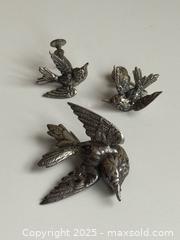 MaxSold Auction: Vintage Sterling Silver Designer Jewelart Hummingbird Brooch + Earrings Set - Toronto (Ontario, Canada) PARTNER MANAGED Estate Sale Online Auction - Merton Street