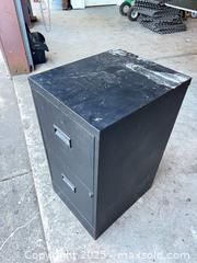 MaxSold Auction: 2-Drawer Vertical Metal File Cabinet, Matte Black - Garden City (Georgia, USA) SELLER MANAGED Downsizing Online Auction - Bryce Industrial Drive
