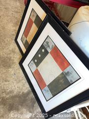 MaxSold Auction: Abstract Geometric Framed Wall Art with Black Frame - Garden City (Georgia, USA) SELLER MANAGED Downsizing Online Auction - Bryce Industrial Drive