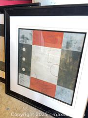 MaxSold Auction: Abstract Geometric Framed Wall Art with Black Frame - Garden City (Georgia, USA) SELLER MANAGED Downsizing Online Auction - Bryce Industrial Drive