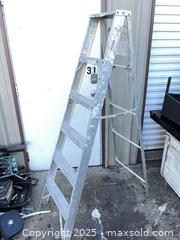 MaxSold Auction: Aluminum 5-Step A-Frame Stepladder with Tool Tray - Garden City (Georgia, USA) SELLER MANAGED Downsizing Online Auction - Bryce Industrial Drive