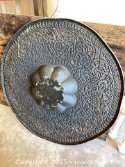 MaxSold Auction: Antique-Style Brass Decorative Charger, 25” in diameter  - Garden City (Georgia, USA) SELLER MANAGED Downsizing Online Auction - Bryce Industrial Drive