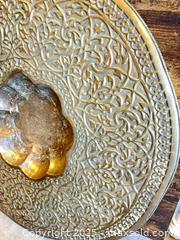 MaxSold Auction: Antique-Style Brass Decorative Charger, 25” in diameter  - Garden City (Georgia, USA) SELLER MANAGED Downsizing Online Auction - Bryce Industrial Drive