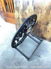 MaxSold Auction: Decorative Wall-Mounted Garden Hose Reel, Matte Black Metal - Garden City (Georgia, USA) SELLER MANAGED Downsizing Online Auction - Bryce Industrial Drive