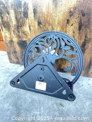 MaxSold Auction: Decorative Wall-Mounted Garden Hose Reel, Matte Black Metal - Garden City (Georgia, USA) SELLER MANAGED Downsizing Online Auction - Bryce Industrial Drive