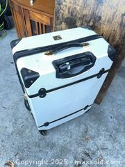 MaxSold Auction: DVF Diane von Furstenberg Off-White Hard-Shell Spinner Suitcase - Garden City (Georgia, USA) SELLER MANAGED Downsizing Online Auction - Bryce Industrial Drive
