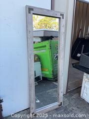 MaxSold Auction: Framed Weathered Gray Wood Wall Mirror 27" x 70" - Garden City (Georgia, USA) SELLER MANAGED Downsizing Online Auction - Bryce Industrial Drive