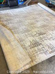 MaxSold Auction: Large Abstract Contemporary Textured Area Rug 18'x13' Beige/Gray - Garden City (Georgia, USA) SELLER MANAGED Downsizing Online Auction - Bryce Industrial Drive