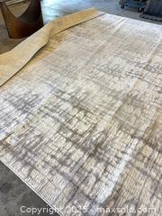MaxSold Auction: Large Abstract Contemporary Textured Area Rug 18'x13' Beige/Gray - Garden City (Georgia, USA) SELLER MANAGED Downsizing Online Auction - Bryce Industrial Drive