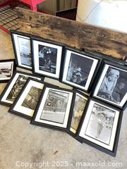 MaxSold Auction: Lot of 12 Framed Black-and-White Photographic Prints - Garden City (Georgia, USA) SELLER MANAGED Downsizing Online Auction - Bryce Industrial Drive