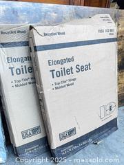 MaxSold Auction: Lot of 3 Elongated Molded Wood Toilet Seats with Top-Tite Hinges - Garden City (Georgia, USA) SELLER MANAGED Downsizing Online Auction - Bryce Industrial Drive