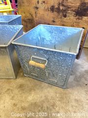 MaxSold Auction: Lot of 4 Galvanized Metal Storage Bins with All-Metal Handles - Garden City (Georgia, USA) SELLER MANAGED Downsizing Online Auction - Bryce Industrial Drive