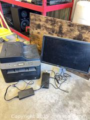 MaxSold Auction: Lot of AS IS Dell Office Electronics - Printer & Monitor  - Garden City (Georgia, USA) SELLER MANAGED Downsizing Online Auction - Bryce Industrial Drive