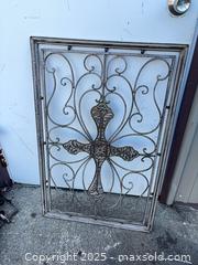 MaxSold Auction: Metal Wall Decor Panel, Antique White with Bronze Highlights - Garden City (Georgia, USA) SELLER MANAGED Downsizing Online Auction - Bryce Industrial Drive