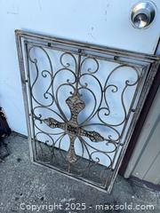 MaxSold Auction: Metal Wall Decor Panel, Antique White with Bronze Highlights - Garden City (Georgia, USA) SELLER MANAGED Downsizing Online Auction - Bryce Industrial Drive