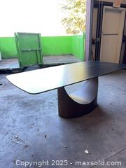 MaxSold Auction: Modern Matte Black Sculptural Pedestal Dining/Conference Table - Garden City (Georgia, USA) SELLER MANAGED Downsizing Online Auction - Bryce Industrial Drive
