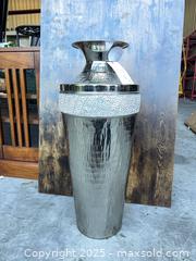 MaxSold Auction: Nanette Lepore Metal Hammered Silver Floor Vase - Garden City (Georgia, USA) SELLER MANAGED Downsizing Online Auction - Bryce Industrial Drive