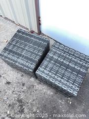 MaxSold Auction: Outdoor Synthetic Wicker Side Table / Foot Stool (Set of 2) - Garden City (Georgia, USA) SELLER MANAGED Downsizing Online Auction - Bryce Industrial Drive