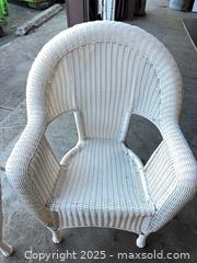 MaxSold Auction: Pair of White Wicker Armchairs - Garden City (Georgia, USA) SELLER MANAGED Downsizing Online Auction - Bryce Industrial Drive