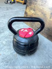 MaxSold Auction: Peakform 40 lb Adjustable Kettlebell (Dial/Stack Style) - Garden City (Georgia, USA) SELLER MANAGED Downsizing Online Auction - Bryce Industrial Drive