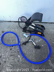 MaxSold Auction: Portable Foot/Floor Air Pump with Built-In Analog Gauge - Garden City (Georgia, USA) SELLER MANAGED Downsizing Online Auction - Bryce Industrial Drive