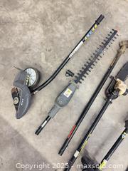 MaxSold Auction: Ryobi S430 Gas Multi-Head Outdoor Power Tool with various attachments, as is  - Garden City (Georgia, USA) SELLER MANAGED Downsizing Online Auction - Bryce Industrial Drive