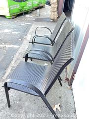 MaxSold Auction: Set of 3 Outdoor Woven Rattan Patio Chairs, Metal Frames - Garden City (Georgia, USA) SELLER MANAGED Downsizing Online Auction - Bryce Industrial Drive