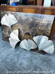 MaxSold Auction: Silver Metal Leaf Wall Art on Wood Panel - Garden City (Georgia, USA) SELLER MANAGED Downsizing Online Auction - Bryce Industrial Drive