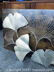 MaxSold Auction: Silver Metal Leaf Wall Art on Wood Panel - Garden City (Georgia, USA) SELLER MANAGED Downsizing Online Auction - Bryce Industrial Drive