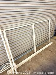 MaxSold Auction: Twin White Painted Metal Headboard and Footboard Set - Garden City (Georgia, USA) SELLER MANAGED Downsizing Online Auction - Bryce Industrial Drive