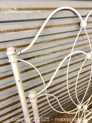MaxSold Auction: Twin White Painted Metal Headboard and Footboard Set - Garden City (Georgia, USA) SELLER MANAGED Downsizing Online Auction - Bryce Industrial Drive