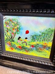 MaxSold Auction: Vintage Authenticated & Signed Louis Cardin Children Playing Enamel on Copper Painting  - Garden City (Georgia, USA) SELLER MANAGED Downsizing Online Auction - Bryce Industrial Drive
