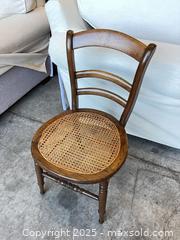 MaxSold Auction: Vintage Ladder-Back Bistro Side/Dining Chair, Solid Wood - Garden City (Georgia, USA) SELLER MANAGED Downsizing Online Auction - Bryce Industrial Drive
