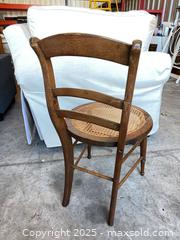MaxSold Auction: Vintage Ladder-Back Bistro Side/Dining Chair, Solid Wood - Garden City (Georgia, USA) SELLER MANAGED Downsizing Online Auction - Bryce Industrial Drive