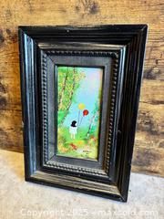 MaxSold Auction: Vintage Signed Louis Cardin Girl with Balloons Enamel on Copper Painting  - Garden City (Georgia, USA) SELLER MANAGED Downsizing Online Auction - Bryce Industrial Drive