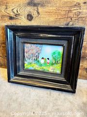 MaxSold Auction: Vintage Signed Louis Cardin Two Children Enamel on Copper Painting  - Garden City (Georgia, USA) SELLER MANAGED Downsizing Online Auction - Bryce Industrial Drive