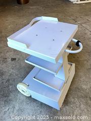 MaxSold Auction: White Painted Steel 3-Tier Rolling Utility Cart - Garden City (Georgia, USA) SELLER MANAGED Downsizing Online Auction - Bryce Industrial Drive