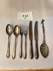 MaxSold Auction: (7 pcs) Stamped 800 Silver Flatware & Vintage Italian Brass Servingware - Vancouver (British Columbia, Canada) PARTNER MANAGED Estate Sale Online Auction - West 54 Avenue