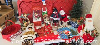 MaxSold Auction: Assorted Christmas Decorations: Jim Shore Santa Takes Flight, Snowman, Small Tree &#38; More - Lakeland (Florida, USA) PARTNER MANAGED Estate Sale Online Auction - Canyon Lake Point