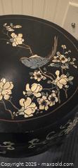 MaxSold Auction: Black Lacquer Hand-Painted Chinese Garden Seat - Lakeland (Florida, USA) PARTNER MANAGED Estate Sale Online Auction - Canyon Lake Point
