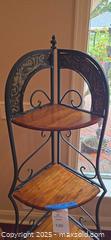MaxSold Auction: Black Metal &#38; Wood Corner Shelving Unit, 4-Tier, 60.5&#34; H - Lakeland (Florida, USA) PARTNER MANAGED Estate Sale Online Auction - Canyon Lake Point