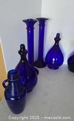 MaxSold Auction: Cobalt Blue Glass Vases &#38; Bottles - Lakeland (Florida, USA) PARTNER MANAGED Estate Sale Online Auction - Canyon Lake Point